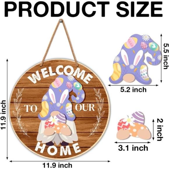 Interchangeable Welcome Sign for Front Door Welcome to Our Home Wreath Sign - Picture 3 of 8